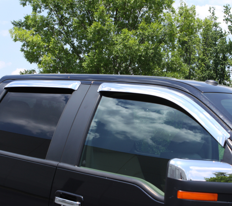 AVS 684252 11-18 Jeep Grand Cherokee Ventvisor Outside Mount Front & Rear Window Deflectors 4pc - Chrome - Image 4