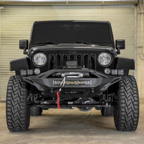 Alternative view of Addictive Desert Designs 07-18 Jeep Wrangler JK Stealth Fighter Front Bumper w/ Winch Mount