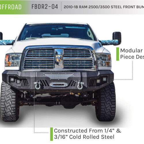DV8 Offroad FBDR2-04 10-18 RAM 2500 Front Bumper - Image 5