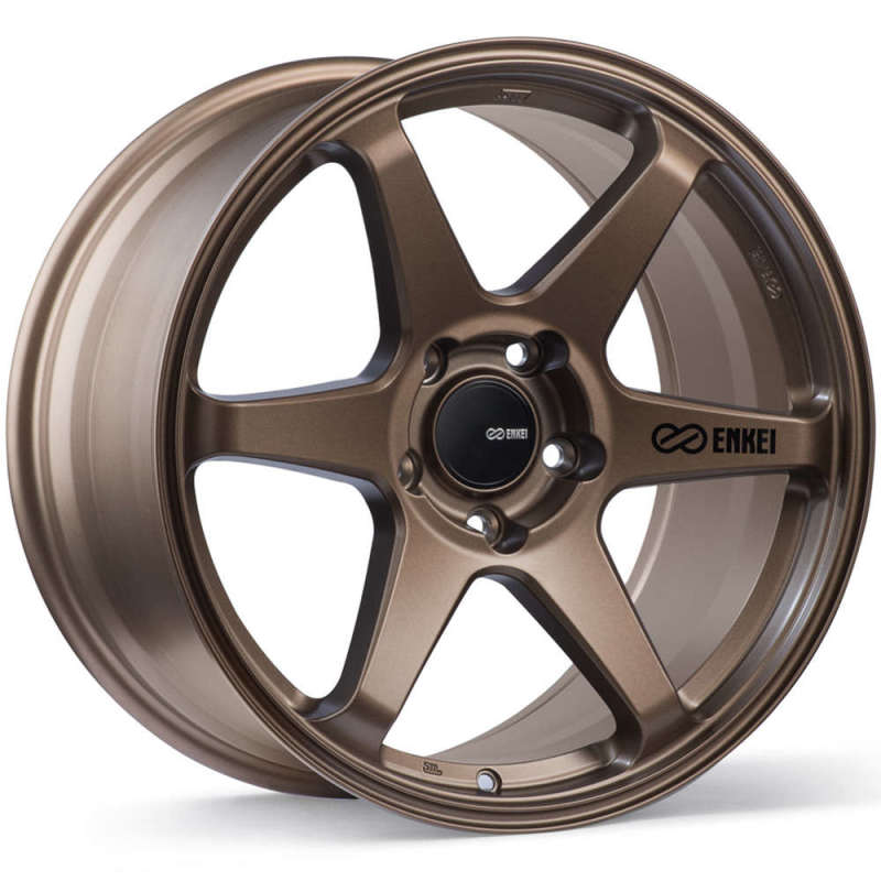 Enkei 539-885-8045ZP T6R 18x8.5 45mm Offset 5x100 Bolt Pattern 72.6 Bore Matte Bronze Wheel