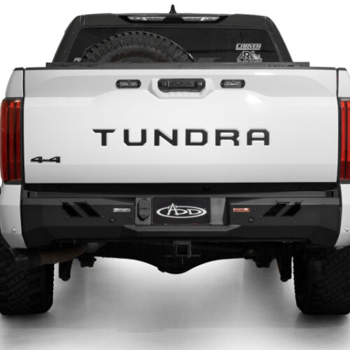 Alternative view of Addictive Desert Designs 2022+ Toyota Tundra Black Label Rr Bumper - Hammer Blk w/ Satin Blk Panels