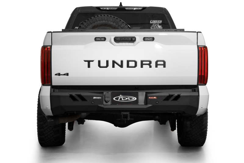Addictive Desert Designs 2022+ Toyota Tundra Black Label Rr Bumper - Hammer Blk w/ Satin Blk Panels - Image 2