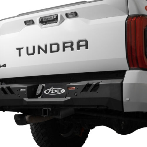 Addictive Desert Designs 2022+ Toyota Tundra Black Label Rr Bumper - Hammer Blk w/ Satin Blk Panels - Image 6