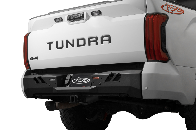Addictive Desert Designs 2022+ Toyota Tundra Black Label Rr Bumper - Hammer Blk w/ Satin Blk Panels - Image 6