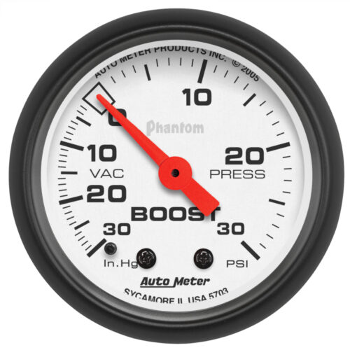 Autometer 5703 Phantom 52mm 30 PSI Mechanical Boost Gauge - Image 3