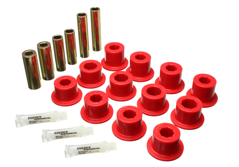 Energy Suspension 8.2117R 07-21 Toyota Tundra Red Rear Leaf Spring Shackle Bushing Set - Image 3