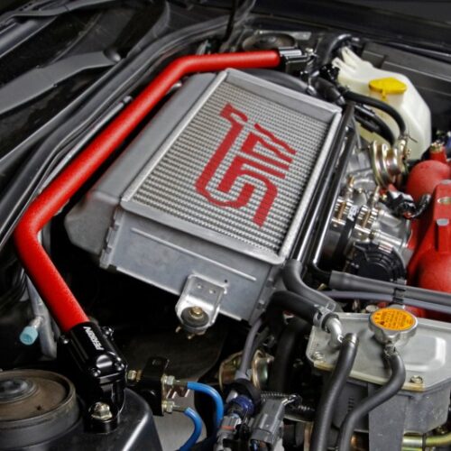 PERRIN 02-07 Subaru WRX/STi/Impreza / 04-08 Forester Front Strut Brace - Red - Image 6