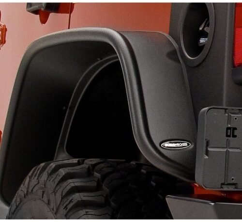 Alternative view of Bushwacker 07-18 Jeep Wrangler Unlimited Flat Style Flares 2pc 4-Door Sport Utility Only - Black