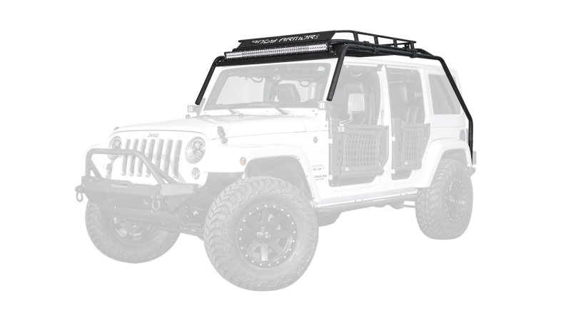 Body Armor 4x4 JK-6126 07-18 Jeep Wrangler JK Windshield Light Bar - Image 2
