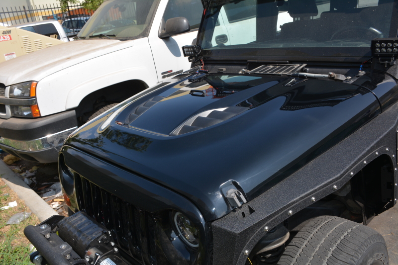 DV8 Offroad HDMB07-TA 07-18 Jeep Wrangler JK Rubicon 10th Anniversary Replica Hood - Image 4
