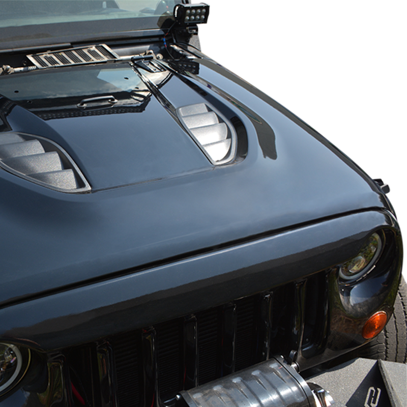 DV8 Offroad HDMB07-TA 07-18 Jeep Wrangler JK Rubicon 10th Anniversary Replica Hood - Image 2