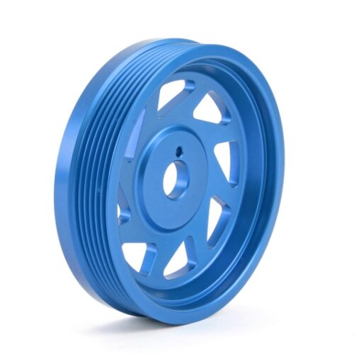 PERRIN 15-18 Subaru WRX / 13-20 BRZ / 14-18 FXT / 13-16 Crosstrek Lightened Crank Pulley - Blue - Image 4