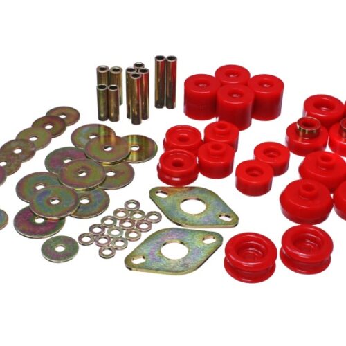 Alternative view of Energy Suspension 96-99 Toyota 4Runner 2WD/4WD Red Body Mount Bushing Set