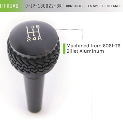 Alternative view of DV8 Offroad D-JP-180022-BK 1997-06 Jeep TJ 5-Speed Shift Knob And Lever Black