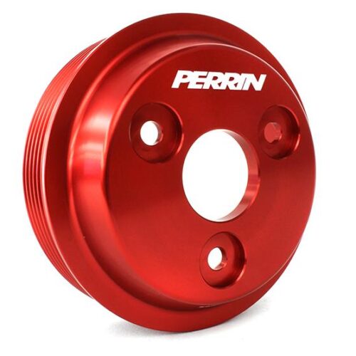 PERRIN 15-21 Subaru WRX / 18-20 Crosstrek / 14-18 FXT Lightweight Water Pump Pulley - Red - Image 5