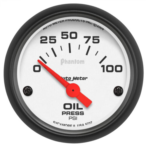 Autometer Phantom 52mm 0-100 PSI Electric Oil Pressure Gauge - Image 3