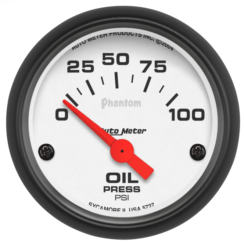 Autometer Phantom 52mm 0-100 PSI Electric Oil Pressure Gauge - Image 3