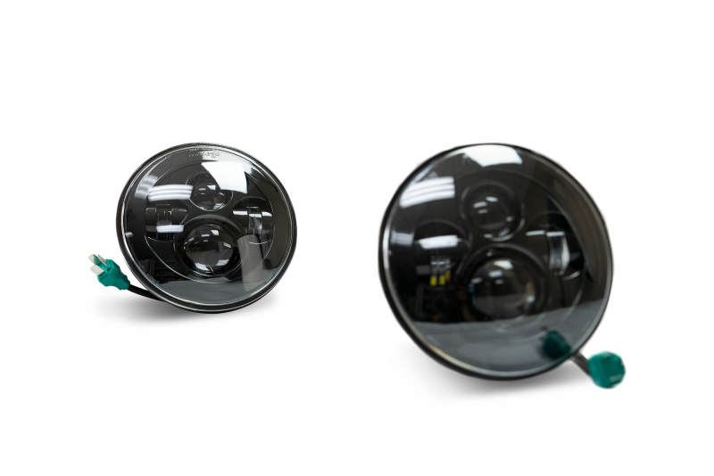 DV8 Offroad HL7JK-01 07-18 Jeep Wrangler JK LED Projector Headlights - Image 4