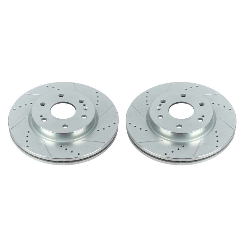 Power Stop 19-20 Chevrolet Silverado 1500 Front Evolution Drilled & Slotted Rotors - Pair - Image 2