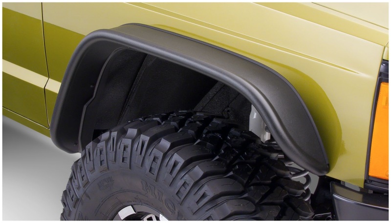 Bushwacker 10922-07 84-01 Jeep Cherokee Flat Style Flares 4pc - Black - Image 2