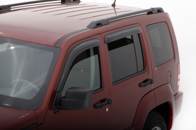 AVS 94964 08-14 Jeep Liberty Ventvisor Outside Mount Window Deflectors 4pc - Smoke - Image 4