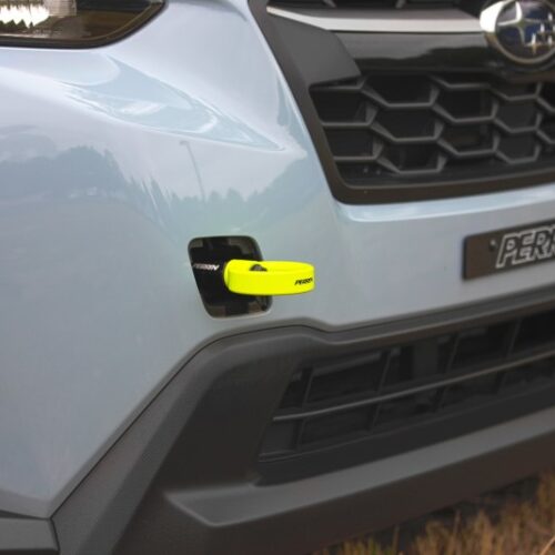 PERRIN 22-26 Subaru WRX / 18-23 Crosstrek / 20-25 OBXT Tow Hook Kit (Front) - Neon Yellow - Image 7