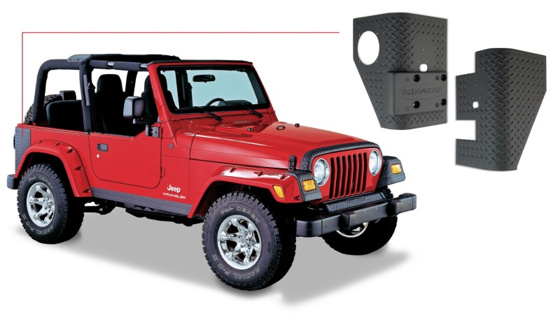 Bushwacker 14001 97-06 Jeep Wrangler Trail Armor Rear Corners - Black - Image 4