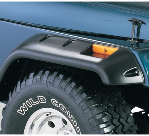 Alternative view of Bushwacker 87-95 Jeep Wrangler Cutout Style Flares 4pc Cutting Optional Not Renegade - Black