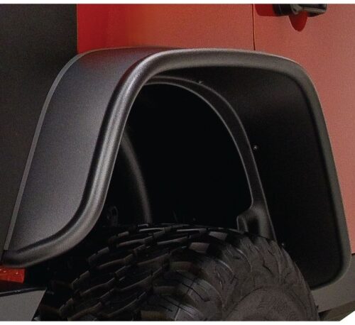 Bushwacker 07-18 Jeep Wrangler Unlimited Flat Style Flares 2pc 4-Door Sport Utility Only - Black - Image 3