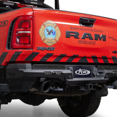 Addictive Desert Designs2025 Ram RHO Phantom Rear Bumper - Hammer Black Powder Coat