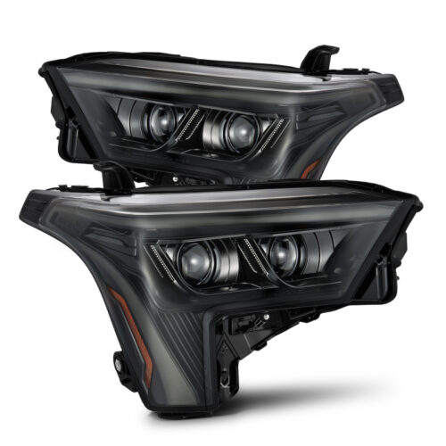 AlphaRex 880863 22-23 Toyota Tundra LUXX-Series Headlights Alpha-Blk w/White DRL - Req 810029 OR 810030