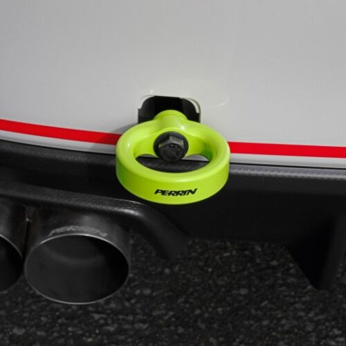 PERRIN 15-21 Subaru WRX/STI / 24-26 Crosstrek / 25-26 Forester Tow Hook Kit (Rear) - Neon Yellow - Image 3