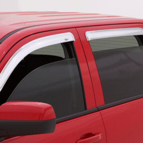AVS 20-22 Chevrolet Silverado 1500 LTD Ext. Cab/DC F&R Ventvisor Window Deflectors 4pc - Chrome - Image 3