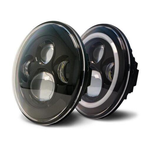 DV8 Offroad HL7JK-01 07-18 Jeep Wrangler JK LED Projector Headlights - Image 10