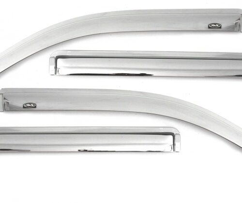 AVS 20-22 Chevrolet Silverado 1500 LTD Ext. Cab/DC F&R Ventvisor Window Deflectors 4pc - Chrome