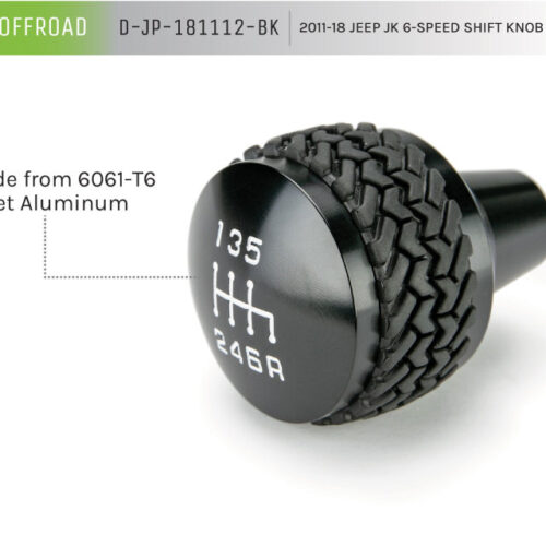 DV8 Offroad D-JP-181112-BK 2011-2018 Jeep JK 6-Speed Shift Knob Black - Image 10