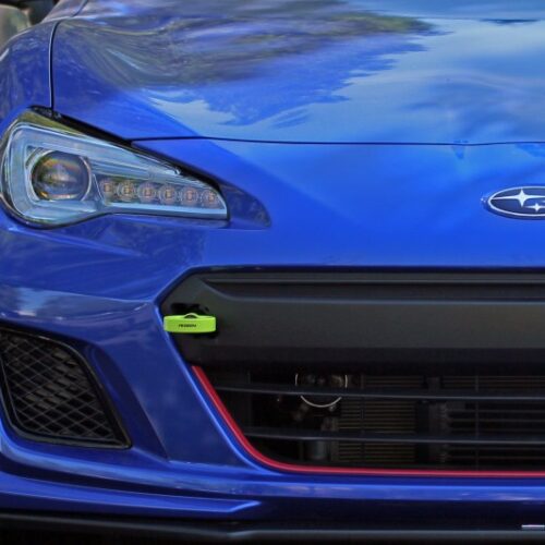 PERRIN 18-21 Subaru WRX & STI / 13-25 BRZ / 17-20 Toyota 86 Tow Hook Kit (Front) - Neon Yellow - Image 5