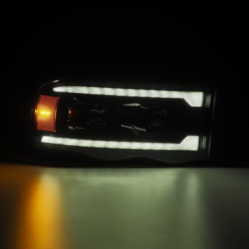 AlphaRex 880569 02-05 Dodge Ram 1500 LUXX LED Proj Headlights Alpha Black w/Activ Light/Seq Signal - Image 4