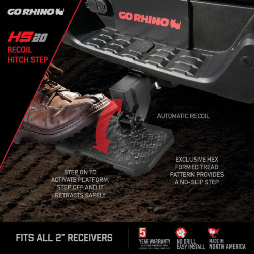 Go Rhino HS2012T HS-20 Hitch Bumper Step - Image 5