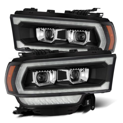 Alternative view of AlphaRex 19-21 Ram 2500 PRO-Series Projector Headlights Plank Style Black w/Activation Light