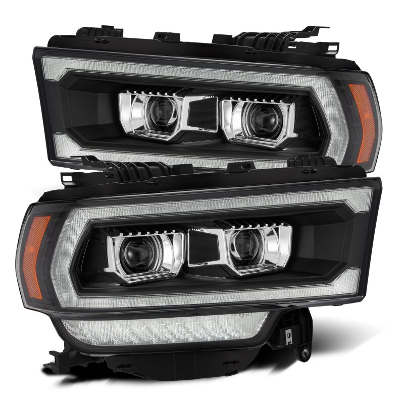 AlphaRex 19-21 Ram 2500 PRO-Series Projector Headlights Plank Style Black w/Activation Light - Image 2