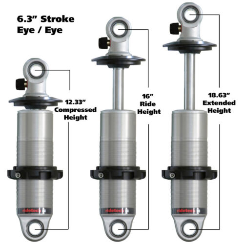 Alternative view of Ridetech HQ Series CoilOver Shock 6.3in Travel 2.5in Coil Eye/Eye Mounting 12.325inx18.625in