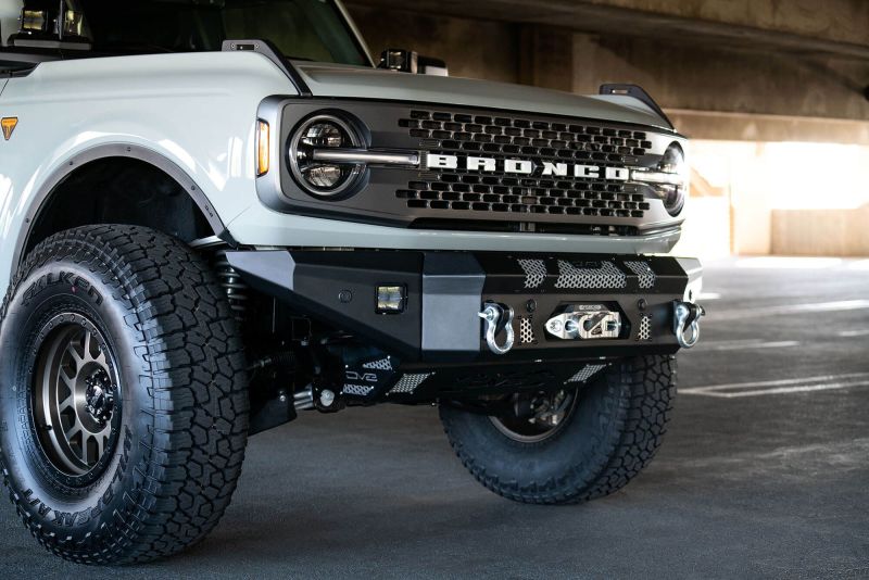 DV8 Offroad FBBR-01 2021+ Ford Bronco Front Bumper Winch Capable w/ Optional Bull Bar/Aux Light Opening - Image 8