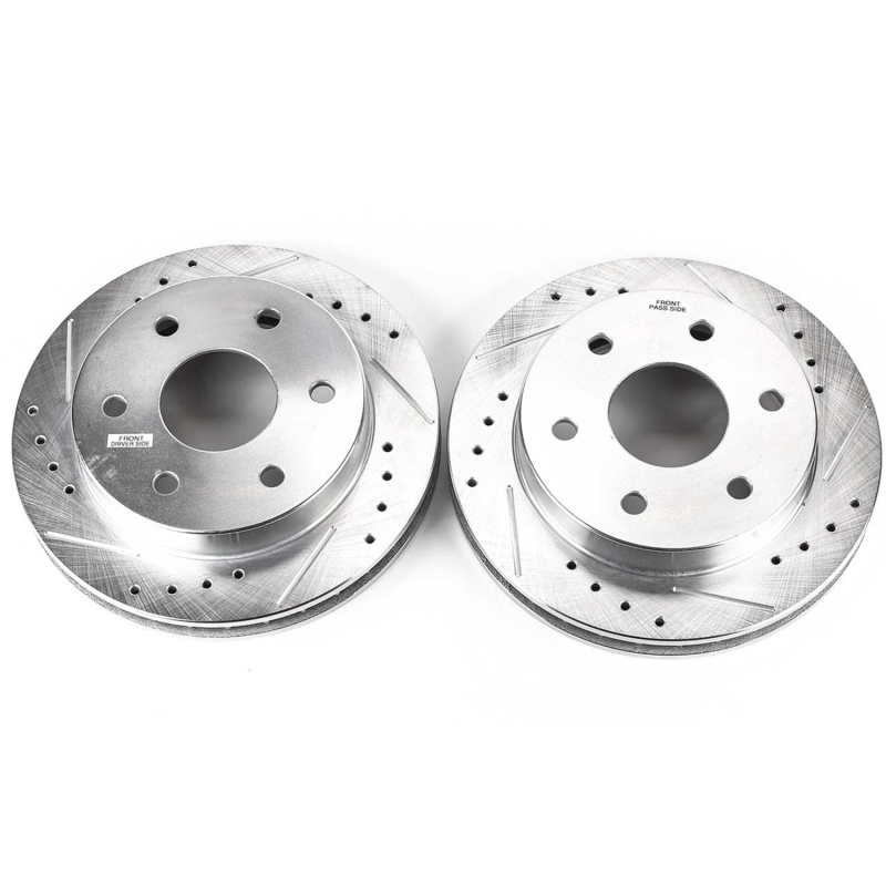Power Stop 99-00 Cadillac Escalade Front Evolution Drilled & Slotted Rotors - Pair - Image 3