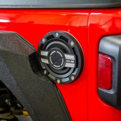 Alternative view of DV8 Offroad D-JL-190004-MIL 2018+ Jeep JL Aluminum Fuel Door for 20-Pres Wrangler