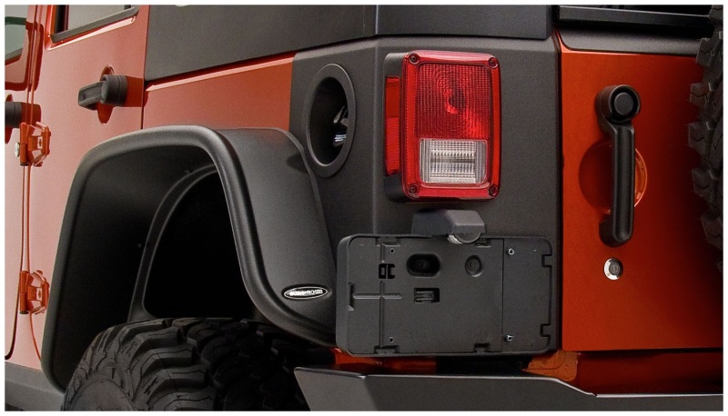 Bushwacker 14010 07-18 Jeep Wrangler Trail Armor Rear Corners - Black - Image 7