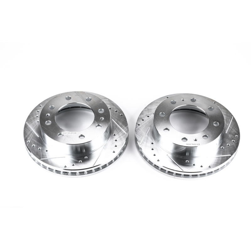 Power Stop 02-04 Chevrolet Avalanche 2500 Front Evolution Drilled & Slotted Rotors - Pair - Image 6