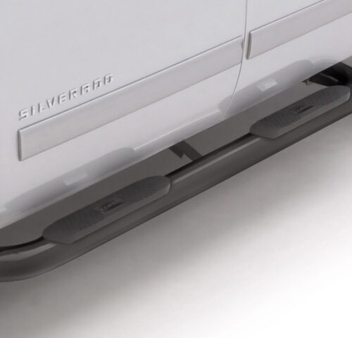 Lund 23474783 09-17 Dodge Ram 1500 Quad Cab 4in. Oval Curved Steel Nerf Bars - Black - Image 3
