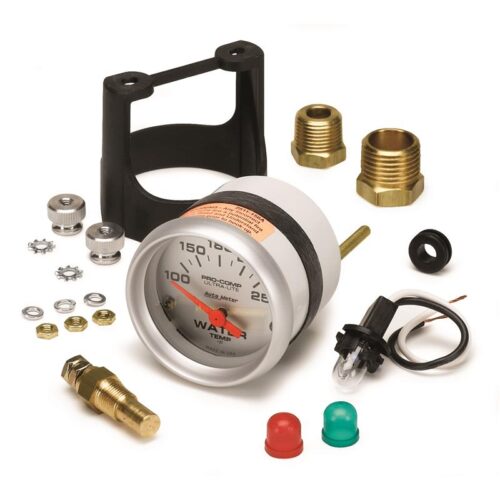 Alternative view of Autometer 4337 Ultra-Lite 52mm 100-250 Deg F Short Sweep Electric Water Temp Gauge
