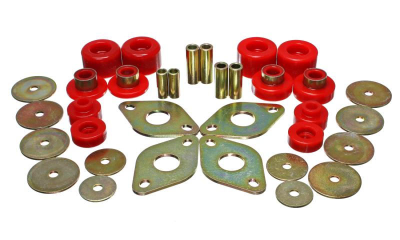 Energy Suspension 8.4107R 01-04 Toyota Pickup 2WD/4WD (Exc T-100/Tundra) Red Body Cab Mount Set - Image 4